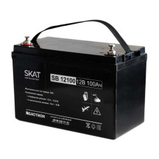 Бастион SKAT SB 12100 АКБ свинцово-кислотная тип AGM 12V 100Ач Iзар.30А, клеммы под болт М6