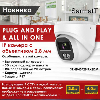 Новинка от SarmatT: камера SR-ID40F28IRXSDM с микрофоном и картой памяти
