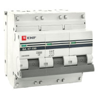 ЭКФ PROxima mcb4763-3-20В-pro Выкл.автомат. ВА 47-63 3P 20А (B) 4,5кА