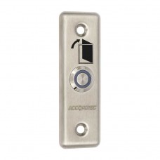 AccordTec AT-H801А LED Кнопка выхода металлическая врезная c LED подсветкой НО