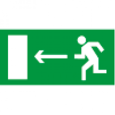 Знак E04 Направление к эвакуационному выходу налево (Пленка 150х300 мм)