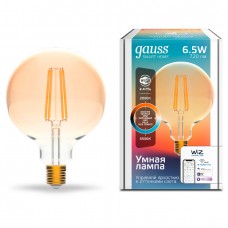 Gauss Smart Home 1340112 Лампа Filament G95 6,5W E27 изм.цвет.темпр.+диммирование LED