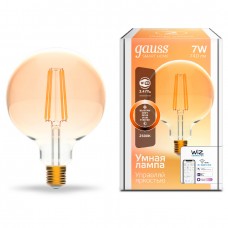 Gauss Smart Home 1320112 Лампа Filament G95 7W 740lm 2500К E27 диммируемая LED