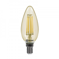 Лампа светодиодная LED-СВЕЧА-deco 5Вт 230В Е14 3000К 450Лм золотистая IN HOME