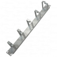 NTSS-HORG-1U-5(65)-1.5 Горизонтальный кабельный органайзер 19", 1U, 5 колец глубиной 65 мм