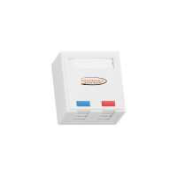 NIKOMAX NMC-MB2P-ST-WT Корпус настенной розетки, 2 порта