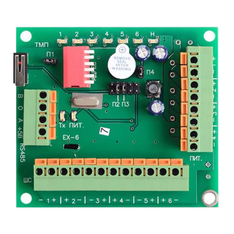 НПФ Полисервис ЕХ-6 Модуль расширителя шлейфов (бескорпусной) НПФ Полисервис ЕХ-6 Модуль расширителя шлейфов (бескорпусной)