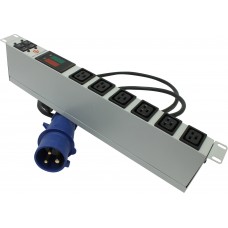 NT SOC 230.32A2.VA-6С19-IEC309 G Блок розеток горизонтальный, 230В, 32А, 2 автомата, С19-6, IEC309, кабель 2.5 м