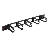 NIKOMAX NMC-OK800H-1U-BK-2 Кабельный органайзер 19", 1U, глубина колец 80мм, металлический