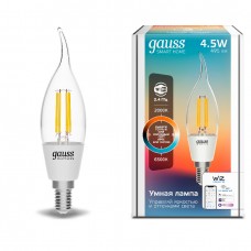 Gauss Smart Home 1280112 Лампа Filament СF35 4,5W 495lm E14 изм.цвет.темп.+дим. LED
