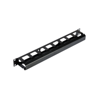 NIKOMAX NMC-OK580C-1U-BK Кабельный органайзер 19", 1U, глубина колец 58мм, металлический, с крышкой,