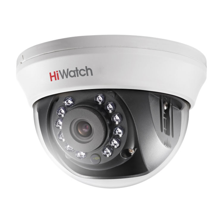 HiWatch DS-T201 (6мм) Внутренняя купольная HD-TVI камера с ИК-подсветкой до 20м